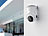 7links 2K-Pan-Tilt-Überwachungskamera, 360°, Nachtsicht, IP65, WLAN, App 7links WLAN-IP-Nachtsicht-Überwachungskameras, dreh- und schwenkbar, für Echo Show