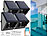 Bewegungssensor PIR: Luminea Home Control 4er-Set Outdoor-PIR-Sensoren, Solarpanel, App, IP55, ZigBee-kompatibel