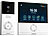 Somikon Full-HD-Video-Türsprechanlage mit Touchscreen, App, Versandrückläufer Somikon WLAN-Video-Türsprechanlagen mit Touchscreen- und App-Steuerung