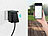Luminea Home Control 4er-Set smarte WLAN-Outdoor-Steckdosen, Energiekostenmesser, 16A, IP44 Luminea Home Control Outdoor-WLAN-Steckdosen mit Strommess-Funktion