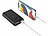 revolt 3in1-Wireless-Powerbank für iPhone & AppleWatch, USB-C PD, 10Ah, 22,5W revolt