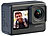 Somikon 6K-Actioncam mit 2 Farbdisplays, WLAN, Bildstabilisierung, Sony-Sensor Somikon 6K-Actioncams mit 2 Displays und WLAN
