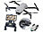 Simulus Faltbare GPS-Drohne mit 4K-Cam, 2-Achsen-Gimbal, Brushless-Motor, WLAN Simulus Faltbarer GPS-WLAN-Quadrokopter mit Brushless-Motor und 4K-Kamera
