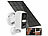 VisorTech Akku-Outdoor-IP-Überwachungskamera mit Solarpanel, 2K-Auflösung VisorTech 2K-IP-Überwachungskameras mit Akku, App und Solarpanel