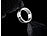 newgen medicals Fitnesstracker-Ring, 2 mm, silber, Gr.68, Versandrückläufer newgen medicals Fitness- und Schlaftracker-Ringe mit SOS-Funktion und Touch-Steuerung