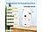 Luminea Home Control 4er BT Smarter univ. 3in 1 Vorhangmotor für Vorhänge auf Gardinen Luminea Home Control Smarte 3in1-Universal-Vorhangmotoren mit App, Timer- und Sensor-Steuerung