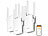 7links 4er-Set WiFi-6-Dualband-Repeater, bis 3.000MBit/s, WLAN-Mesh, LAN-Port 7links WiFi-6-Dualband-Repeater