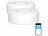 Luminea Home Control 2er-Set WLAN-Wassermelder, lauter Alarm, App-Benachrichtigung weltweit Luminea Home Control WLAN-Wassermelder mit App-Benachrichtigungen