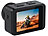 Somikon Mini-Actioncam mit 5K-Auflösung, wasserdicht bis 21 m, 2 Displays, EIS Somikon 5K-Actioncams mit 2 Displays und WLAN, wasserdicht
