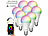 Luminea Home Control 8er-Set WLAN-LED-Lampen, E27, Matter-kompatibel, RGB, CCT, 806 Lumen Luminea Home Control WLAN-LED-Lampen E27, RGB, CCT, Matter-kompatibel