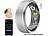 newgen medicals Fitnesstracker-Ring, Sp02, Herzfrequenz, Schlafanalyse, silber, Gr.57 newgen medicals 
