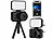 Somikon 4K-WLAN-Zeitrafferkamera, App, Versandrückläufer Somikon 4K-UHD-Zeitrafferkameras mit LED-Leuchtpanel, PIR-Sensor, WLAN und App