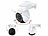 7links 2er-Set WLAN-Pan-Tilt-Outdoorkamera mit 4K-Auflösung, Farb-Nachtsicht 7links WLAN-Pan-Tilt-Outdoorkameras mit 4K, Nachtsicht, Objekt-Tracking, Patrouillen-Funktion & Sirene