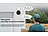 7links 2er-Set WLAN-Pan-Tilt-Outdoorkamera mit 4K-Auflösung, Farb-Nachtsicht 7links WLAN-Pan-Tilt-Outdoorkameras mit 4K, Nachtsicht, Objekt-Tracking, Patrouillen-Funktion & Sirene