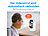 7links 2er-Set 2in1-WLAN-Überwachungskamera & Video-Telefon, Pan-Tilt 7links 2in1 WLAN-Überwachungskameras & Videotelefon mit IPS Display