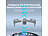 Simulus Faltbare RC-WLAN-Drohne mit HD-Kamera, Hover- und Rückhol-Funktion Simulus Faltbarer WiFi-Quadrocopter mit HD-Kameras