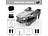 Simulus Faltbare RC-WLAN-Drohne mit HD-Kamera, Hover- und Rückhol-Funktion Simulus Faltbarer WiFi-Quadrocopter mit HD-Kameras