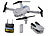 Simulus Faltbare RC-WLAN-Drohne mit HD-Kamera, Hover- und Rückhol-Funktion Simulus Faltbarer WiFi-Quadrocopter mit HD-Kameras