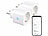 Luminea Home Control 2er-Set 2in1-WLAN-Steckdose, bidirektionale Strom-Messung, 16 A, App Luminea Home Control WLAN-Steckdosen mit bidirektionaler Strom-Messung