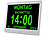 infactory Digital-Uhr mit 10"-Display, Wecker, Medizin-Erinnerung, Mediaplayer infactory Digital-Uhren mit Display, Wecker, Medizin-Erinnerung, Mediaplayer