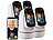 7links 4er-Set 2in1-WLAN-Überwachungskamera & Video-Telefon, Pan-Tilt 7links 2in1 WLAN-Überwachungskameras & Videotelefon mit IPS Display