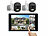 VisorTech WLAN-6-Überwachungsrekorder, 10,1"-Touchscreen-Monitor, 2x 2K-Kameras VisorTech Funk-Überwachungsrekorder mit Touch-Display inkl. Kamera