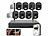 VisorTech Plug-&-Play-Überwachungssystem mit 8 Kameras + 2TB SATA HDD, WLAN 6 VisorTech Netzwerk-Überwachungssysteme mit Rekorder, Kamera, Personenerkennung und App