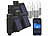 Royal Gardineer 4er-Set WLAN-Bewässerungscomputer, Solarpanel, App, 4x Bodensensor Royal Gardineer WLAN-Bewässerungscomputer mit App, integriertem Solarpanel und Bodensensor