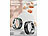 newgen medicals 2er-Set Fitnesstracker-Ringe, Touch, Herzfrequenz, SpO2, 5 ATM, Gr.65 newgen medicals Fitnesstracker-Ringe mit Touch-Steuerung, Herzfrequenz, SpO2 und Schlafanalyse