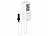 Luminea Home Control 2er-Set WLAN-Temperatur-/Luftfeuchtigkeitsmesser, innen/außen, App Luminea Home Control WLAN-Temperatur-/Luftfeuchtigkeitsmesser mit Innen- und Außensensor, App und Sprachsteuerung
