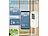 Luminea Home Control 2er-Set WLAN-Temperatur-/Luftfeuchtigkeitsmesser, innen/außen, App Luminea Home Control WLAN-Temperatur-/Luftfeuchtigkeitsmesser mit Innen- und Außensensor, App und Sprachsteuerung