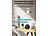 Luminea Home Control 2er-Set WLAN-Temperatur-/Luftfeuchtigkeitsmesser, innen/außen, App Luminea Home Control WLAN-Temperatur-/Luftfeuchtigkeitsmesser mit Innen- und Außensensor, App und Sprachsteuerung