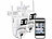 7links 2er Dual-Objektiv-IP-Außen-Kamera, 2x 2K, 3MP, Pan-Tilt, 360°, WLAN 7links Dual-Objektiv-Pan-Tilt-IP-Kameras, Geräuscherkennung, Patrouillen-Funktion, Farb-Nachtsicht