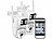 7links 2er Dual-Objektiv-IP-Außen-Kamera, 2x 2K, 3MP, Pan-Tilt, 360°, WLAN 7links Dual-Objektiv-Pan-Tilt-IP-Kameras, Geräuscherkennung, Patrouillen-Funktion, Farb-Nachtsicht