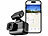 NavGear Mini-2K-Dashcam mit G-Sensor, GPS, Parkwächter, Nachtsicht, WLAN, App NavGear 2K-Dashcams mit G-Sensor, GPS-Antenne, WLAN und App
