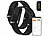 newgen medicals 2er-Set smarte Fitnesstracker-Armbänder mit App, 150 mAh, IP68 newgen medicals Smarte Fitnesstracker-Armbänder mit App