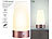 LED Akku Lampe: Lunartec LED-Akku-Tischlampe mit PIR-Bewegungs-Sensor, USB, warmweiß, rund