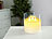Lunartec LED-Echtwachs-Kerze im Windglas, 3 bewegliche Flammen, Fernbedienung Lunartec Dreidocht-LED-Echtwachskerzen im Windglas, Fernbedienung und Timer
