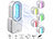 Tischventilatoren: Sichler Rotorloser Tisch-Ventilator mit Akku & LED-Licht in 5 Farben, 10 Watt