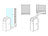 Sichler Exclusive 3-teilige Rollladen-Fensterblende für Fenster, Versandrückläufer Sichler Exclusive Rollladen-Fensterblenden für Monoblock-Klimaanlagen