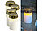 PEARL 4er-Set flackernde LED-Grablicht-Kerzen, Batteriebetrieb, 12 cm, weiß PEARL