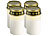 PEARL 4er-Set flackernde LED-Grablicht-Kerzen, Batteriebetrieb, 12 cm, weiß PEARL LED-Grablichter