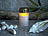 PEARL Solar-LED-Grabkerze mit flackerndem Licht und Akku, 12,5 cm, weiß PEARL LED-Solar-Grablichter