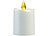 PEARL 4er-Set flackernde LED-Grablicht-Kerzen, leuchtet Tag & Nacht, weiß PEARL LED-Grablichter
