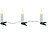 PEARL 2er Set LED-Lichterkette, 10 Kerzen, Timer, Batteriebetrieb, 130 cm PEARL LED-Weihnachtsbaumkerzen-Lichterketten