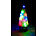 infactory 2er-Set bunte LED-Weihnachtsbäume mit Batteriebetrieb, 25 cm hoch infactory