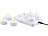Lunartec 6er-Set Akku-LED-Teelichter mit Ladestation, Fernbedienung, 15 Std. Lunartec Akku-LED-Teelicht-Sets mit Ladestation