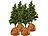 Royal Gardineer 4er-Set Thermo-Topfschutz für Pflanzen, 40x40 cm, mit Drainage, braun Royal Gardineer