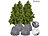 Gartenvlies: Royal Gardineer 4er-Set XL-Thermo-Topfschutz für Pflanzen, 70x65cm, Drainage,anthrazit