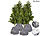 Royal Gardineer 4er-Set Thermo-Topfschutz für Pflanzen, 40x40 cm, Drainage, anthrazit Royal Gardineer